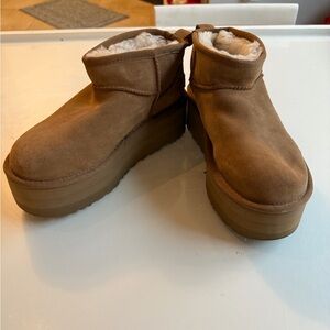 UGG Brown Platform Booties